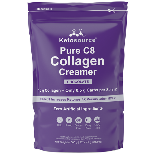 Case of 10 x Ketosource Pure C8 Collagen Creamer - Chocolate